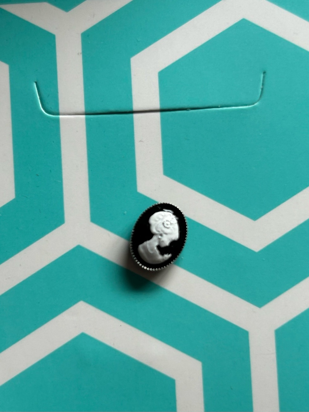 Origami Owl Black and White Cameo Charm